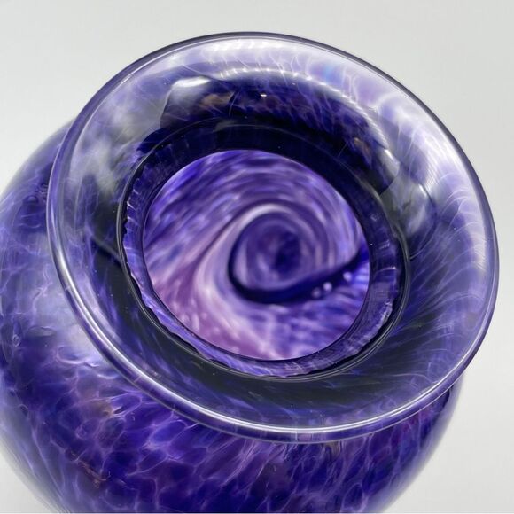 George Averbeck Art Glass Vase Signed 2008 Fire on the Mountain Studios - Picture 9 of 15